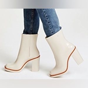 Melissa classic rain bootie chunk heel